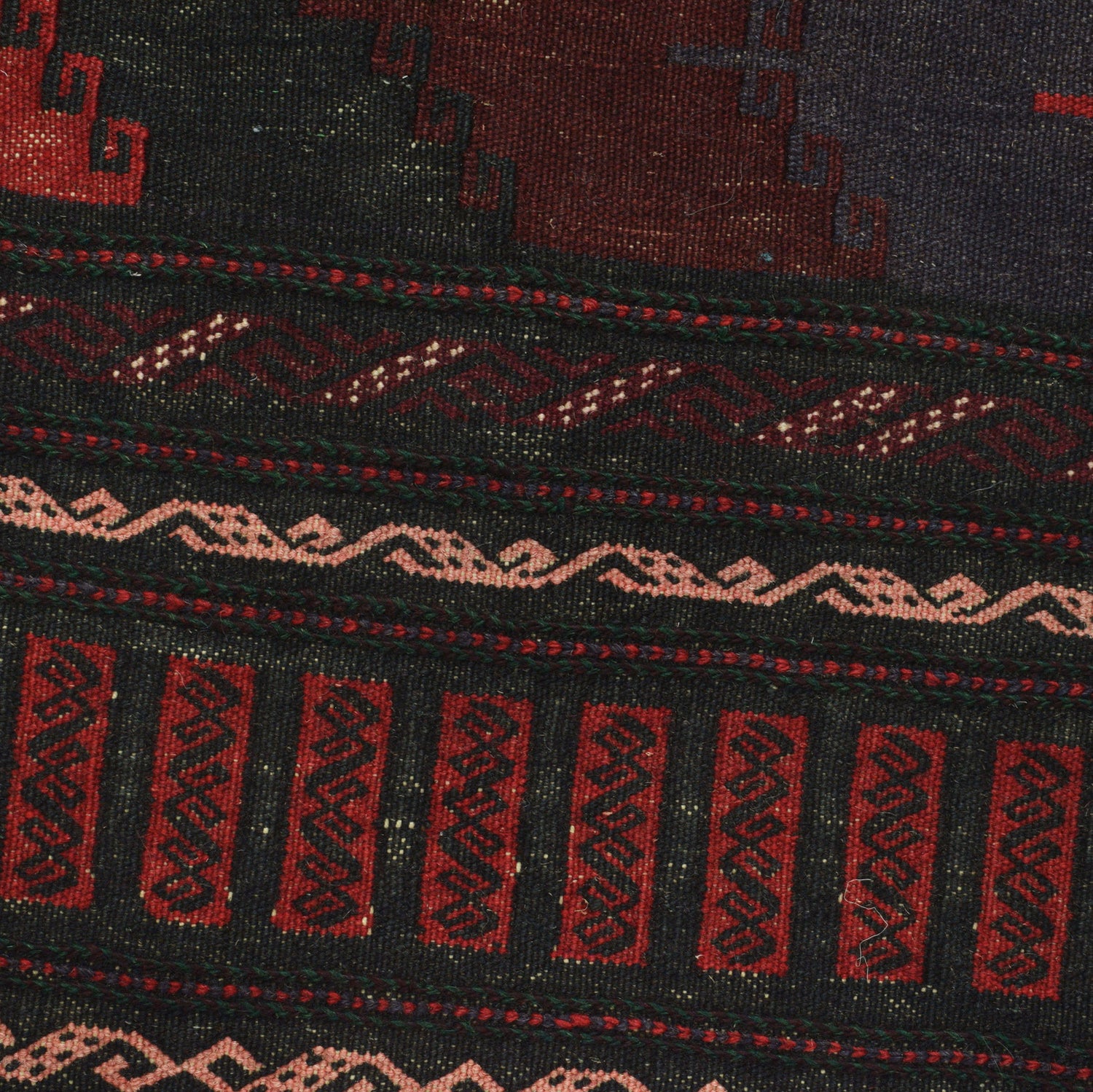Table Sheet Runner Rug Handmade Multi Curvilinear 5' Runner