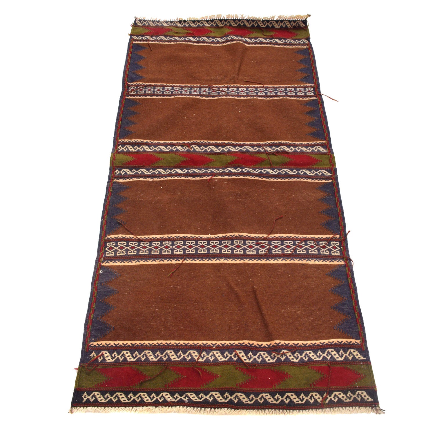 Table Sheet Runner Handmade Brown Curvilinear 5' Runner