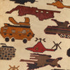 War Area Rug Handmade Ivory Tank 2x4 ft