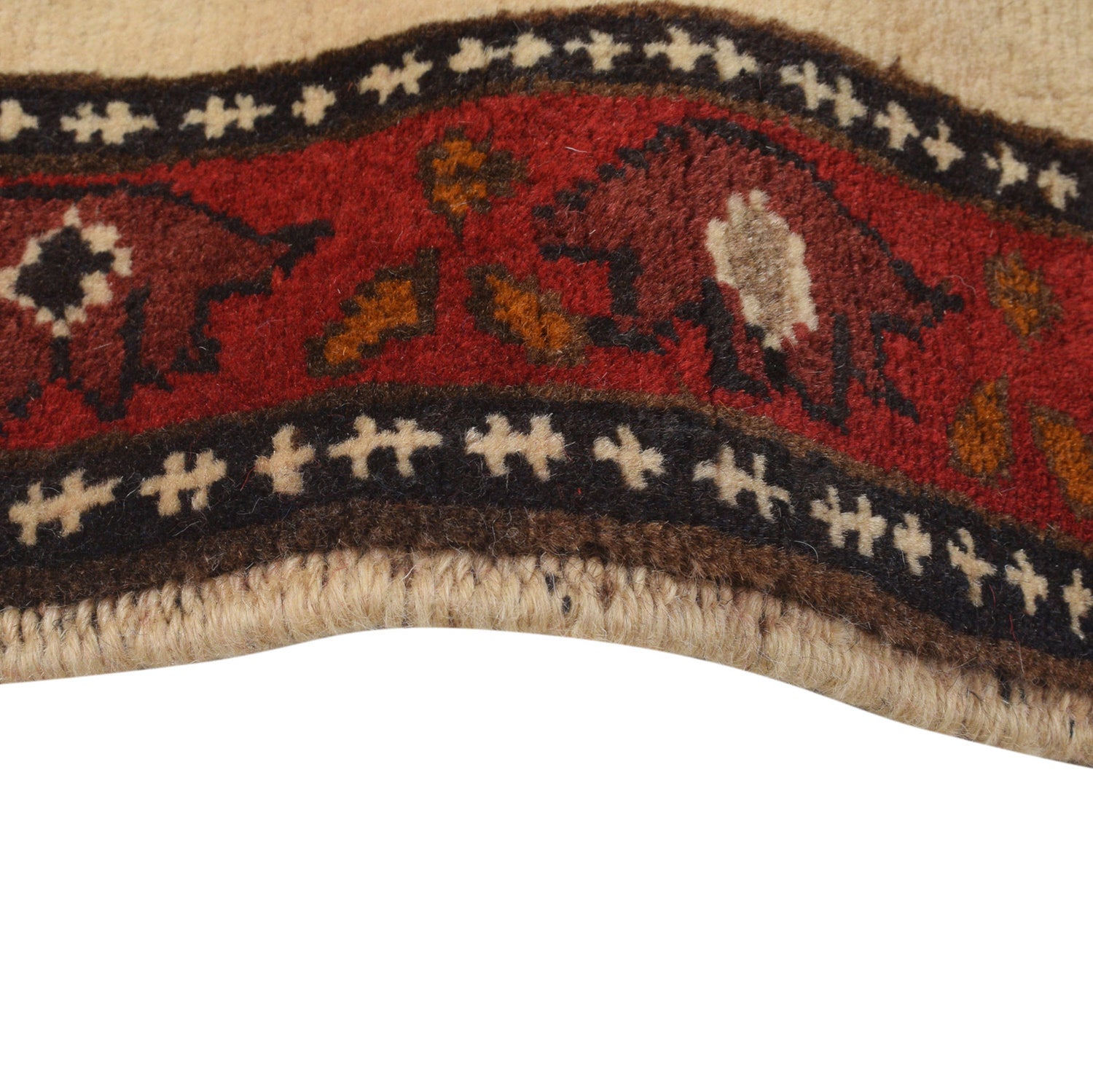 War Area Rug Handmade Ivory Tank 2x4 ft