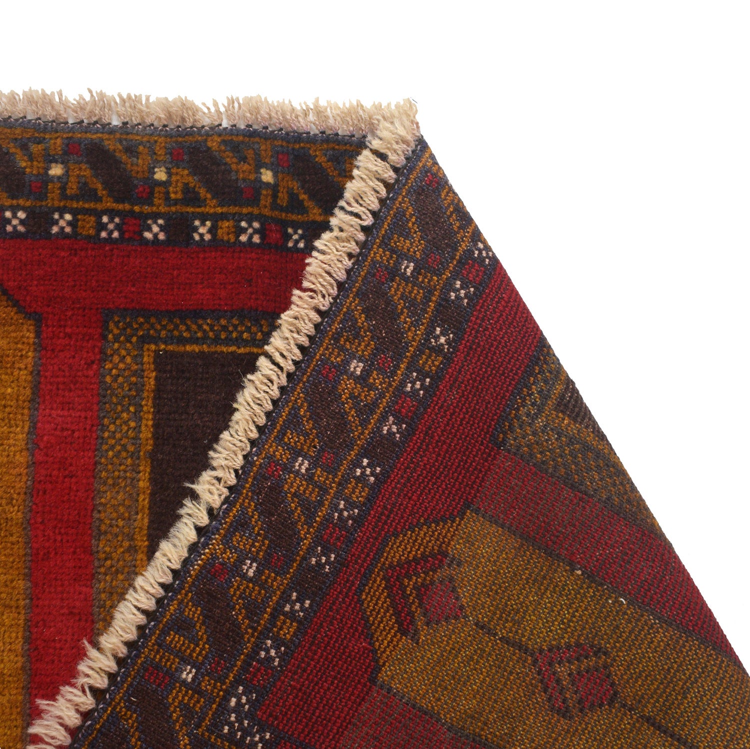 Baluchi Rug Handmade Multi Geometric 2x4 ft