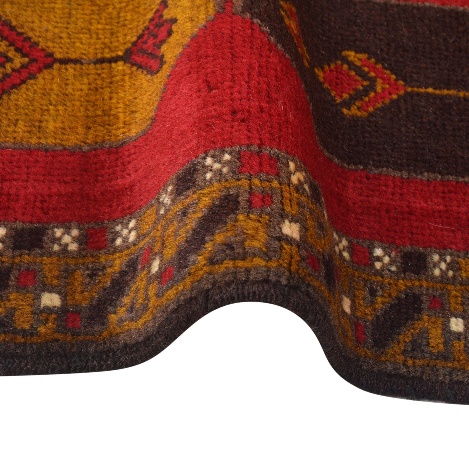 Baluchi Rug Handmade Multi Geometric 2x4 ft