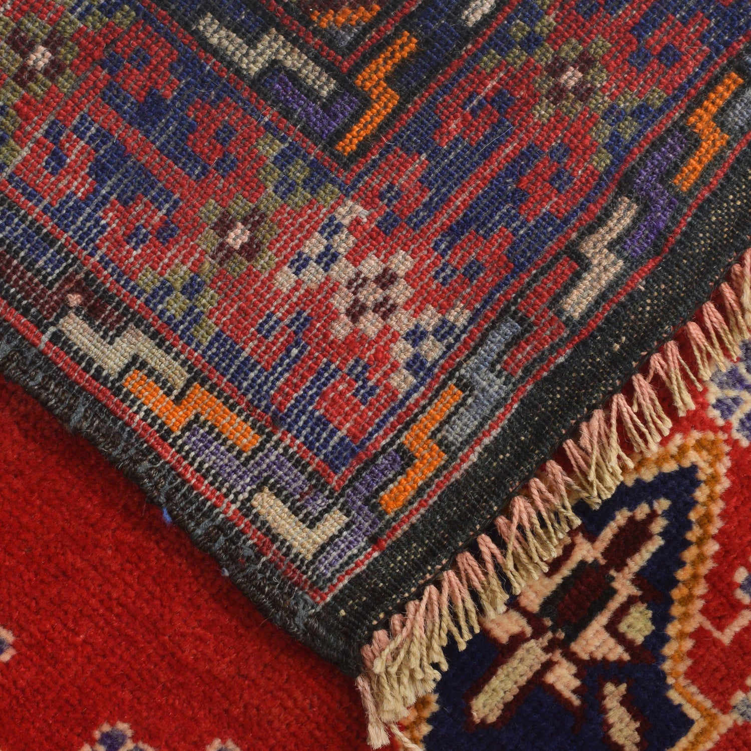 Baluchi Rug Handmade Multi Geometric 2x4 ft