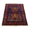 Baluchi Rug Handmade Blue Geometric 2x4 ft
