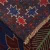 Baluchi Rug Handmade Blue Geometric 2x4 ft