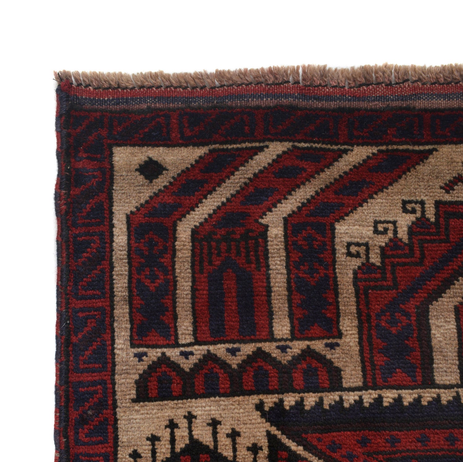 Baluchi Rug Handmade Multi Prayer Design 3x5 ft