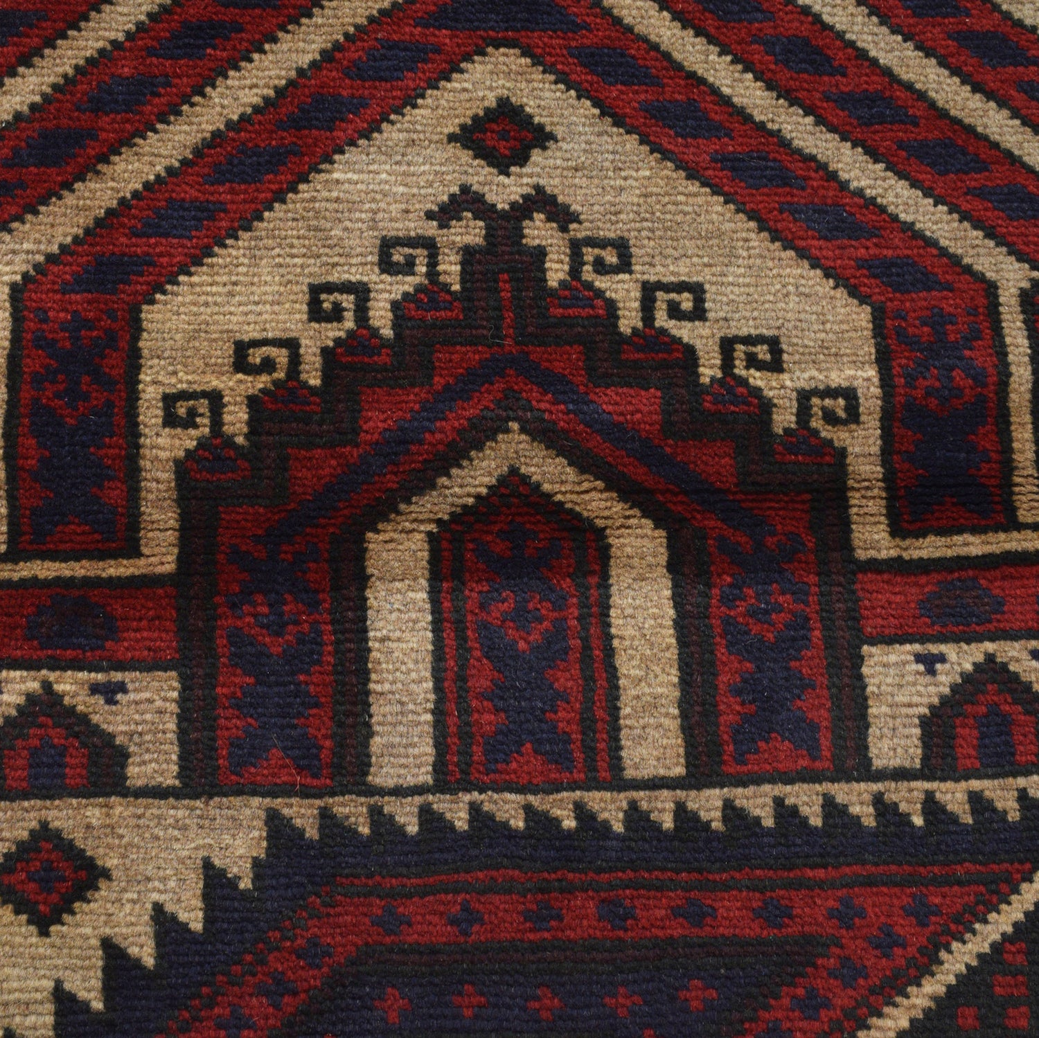 Baluchi Rug Handmade Multi Prayer Design 3x5 ft