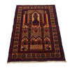 Baluchi Rug Handmade Multi Prayer Design 2x4 ft
