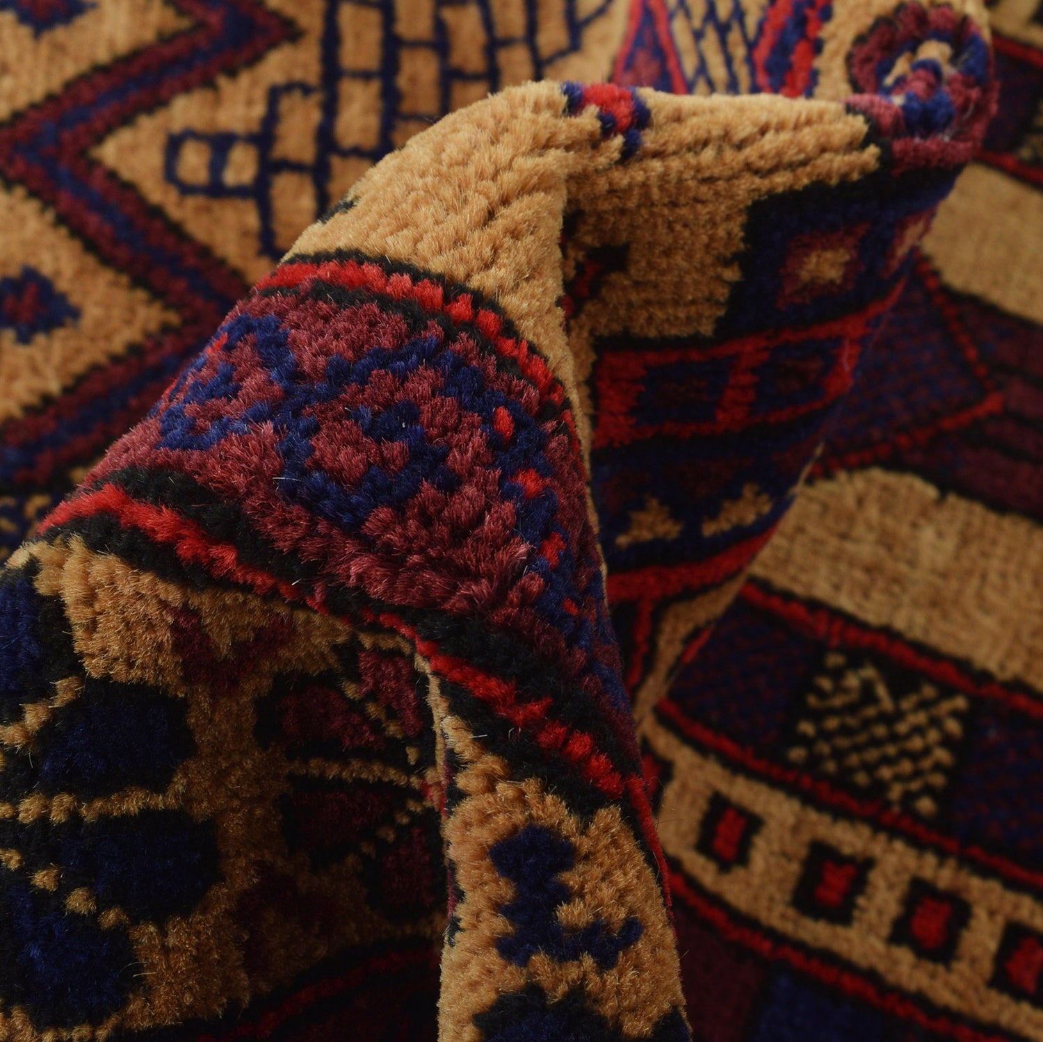 Baluchi Rug Handmade Multi Prayer Design 2x4 ft