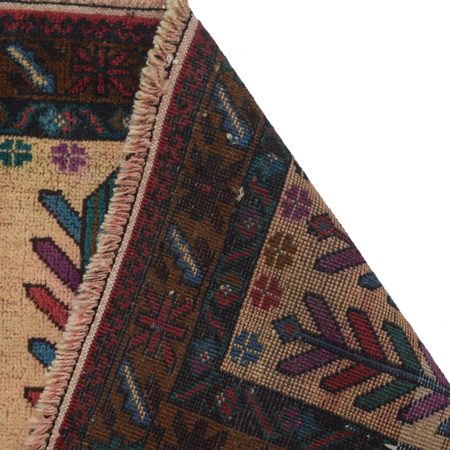 Baluchi Rug Handmade Multi Geometric 2x4 ft