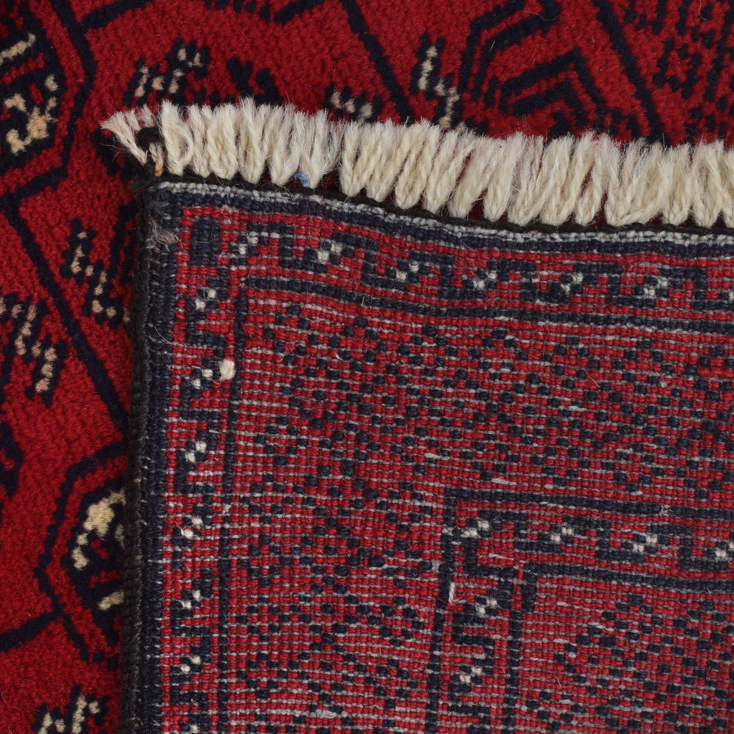 Bokhara Rug Handmade Vibrant Red Medallion 6' Runner