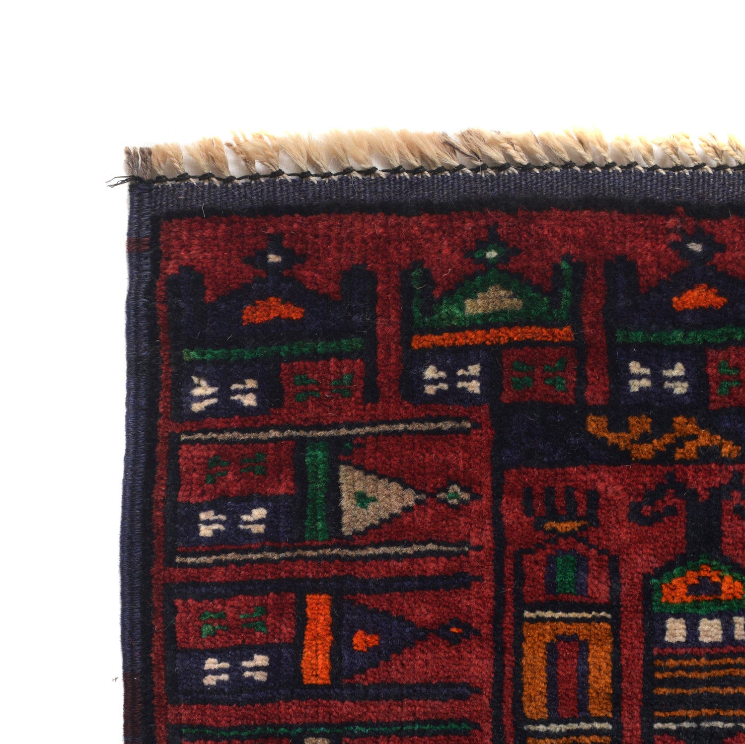 Baluchi Rug Handmade Red Prayer Design 3x5 ft