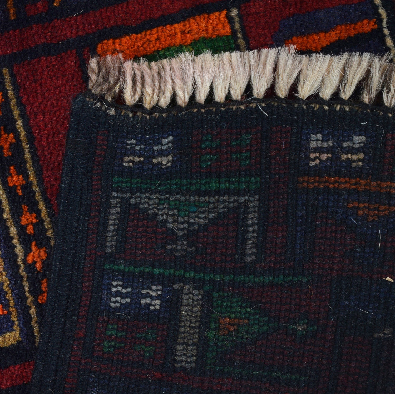 Baluchi Rug Handmade Red Prayer Design 3x5 ft