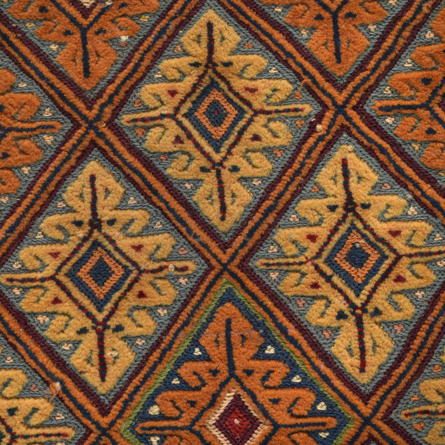 Nakhunak Kilim Area Rug Handmade Multi Geometric 2x4 ft
