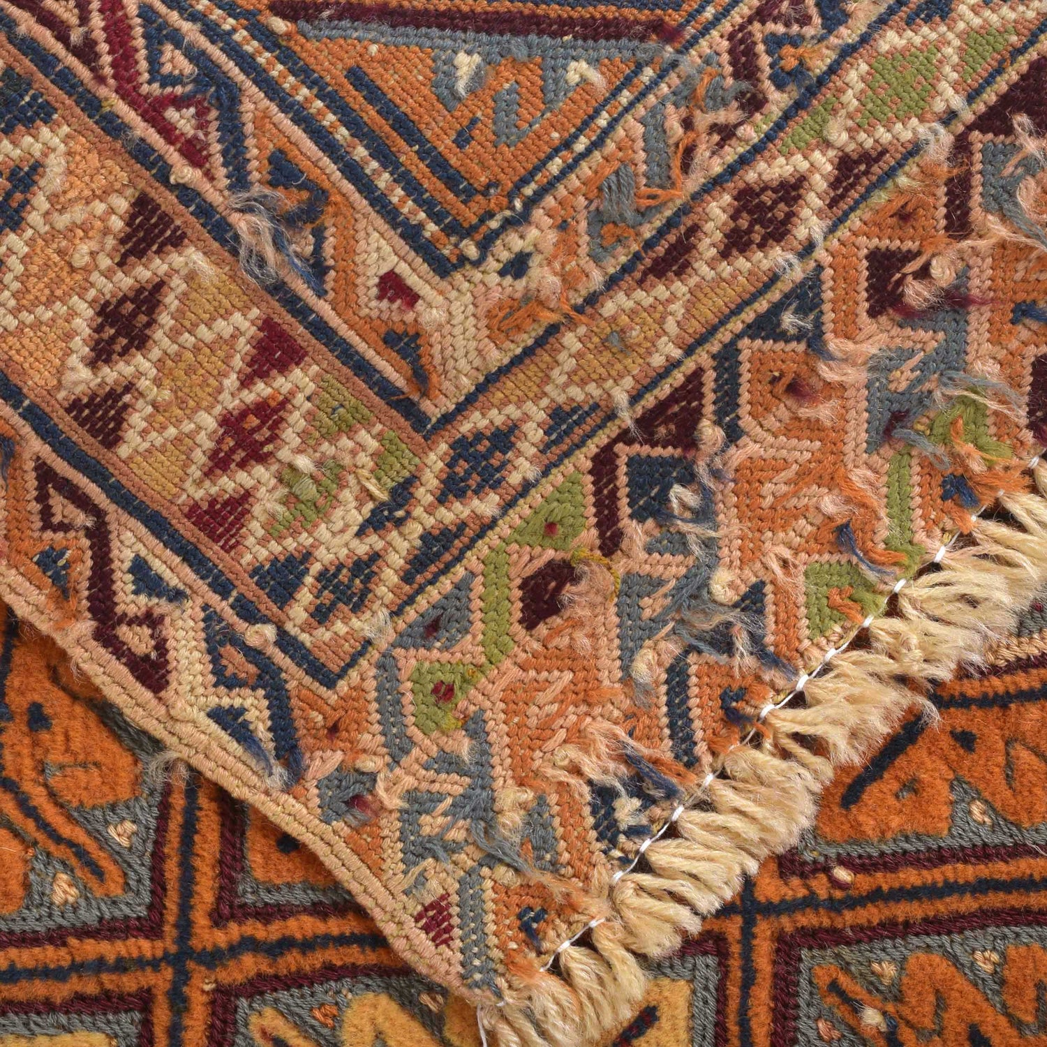 Nakhunak Kilim Area Rug Handmade Multi Geometric 2x4 ft