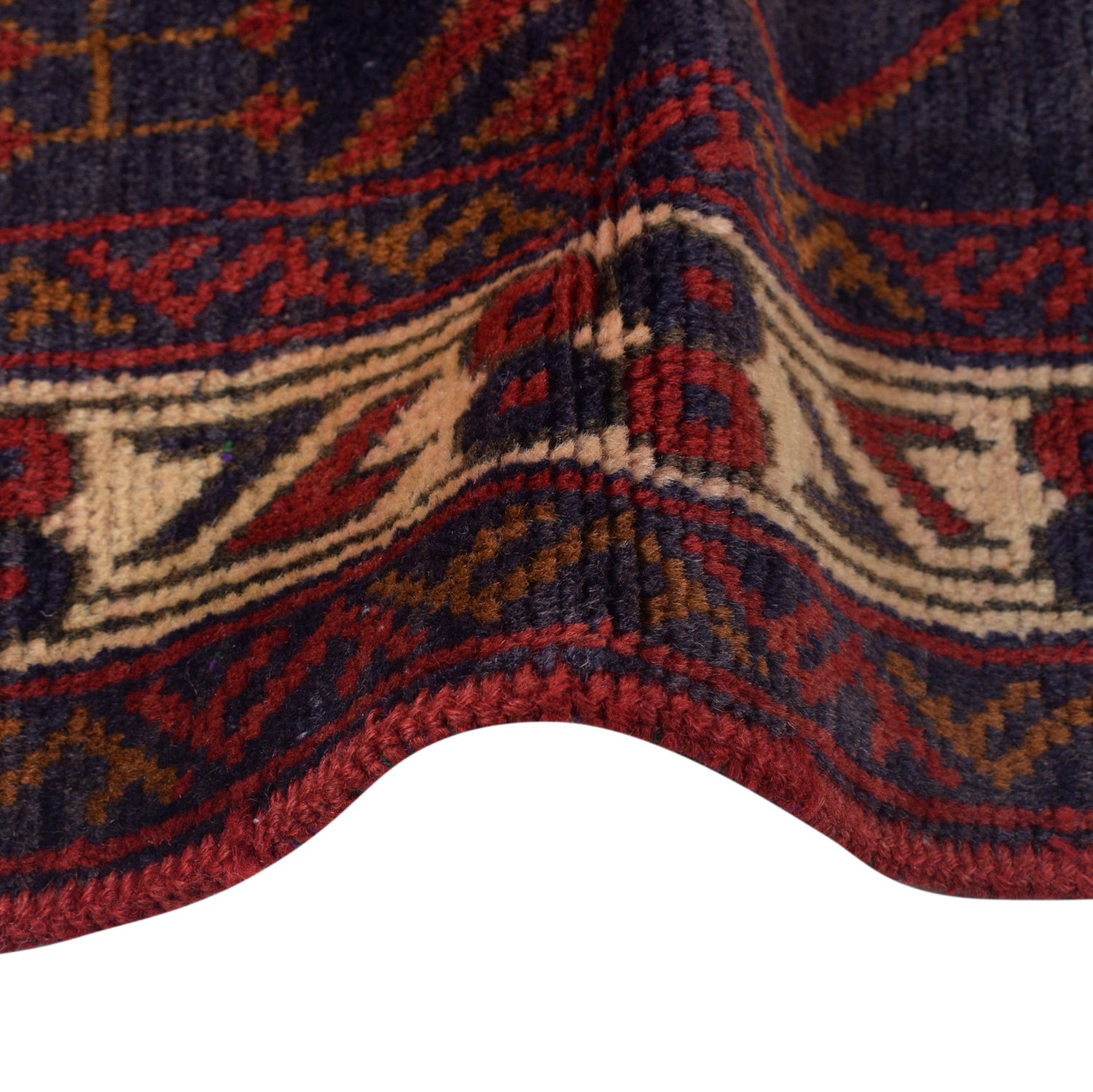 Baluchi Rug Handmade Multi Geometric 2x4 ft