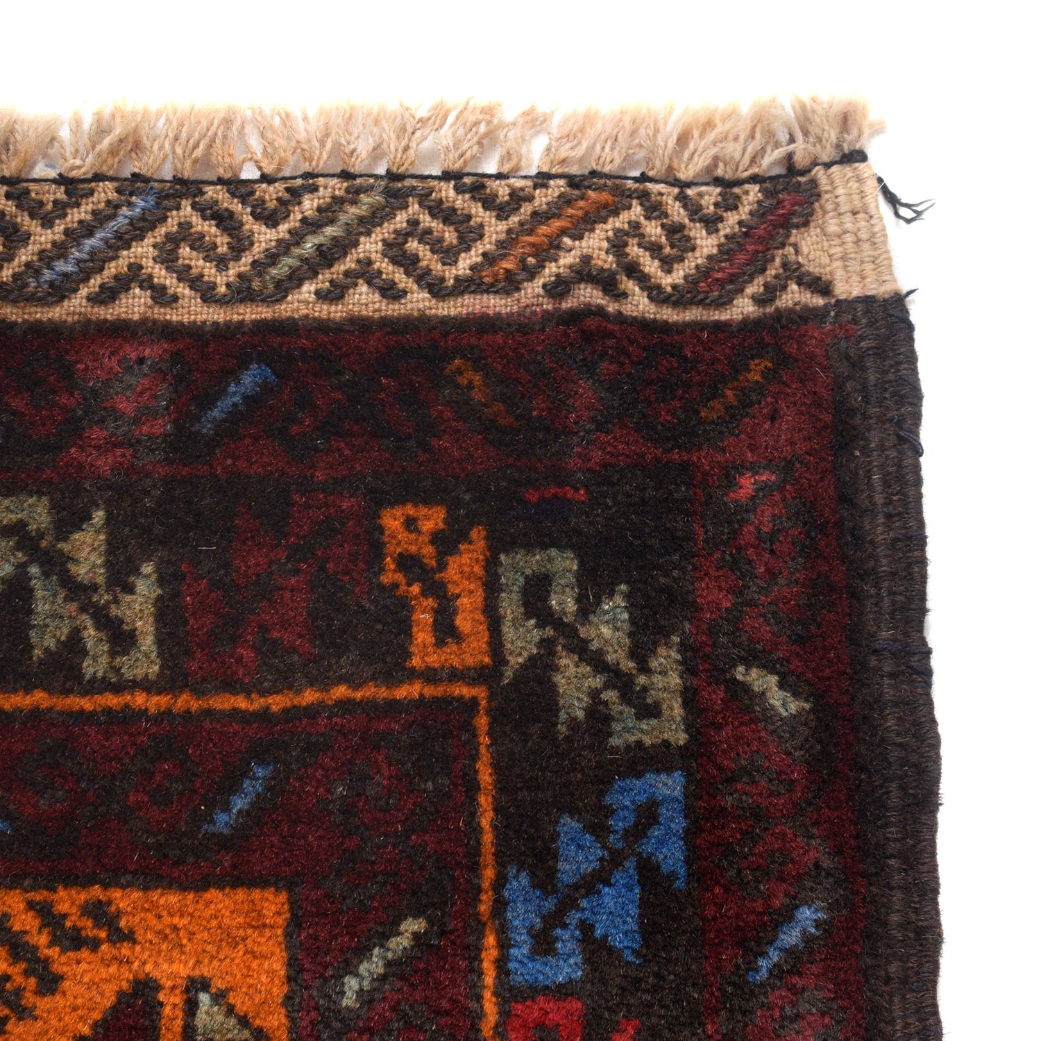 Baluchi Rug Handmade Multi Geometric 3x5 ft