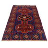 Baluchi Rug Handmade Multi Geometric 4x7 ft
