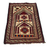 Baluchi Rug Handmade Beige Prayer Design 2x4 ft