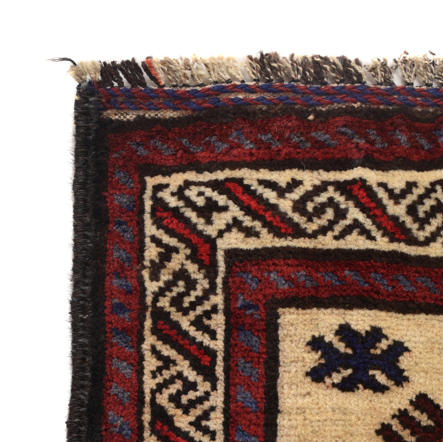 Baluchi Rug Handmade Beige Prayer Design 2x4 ft