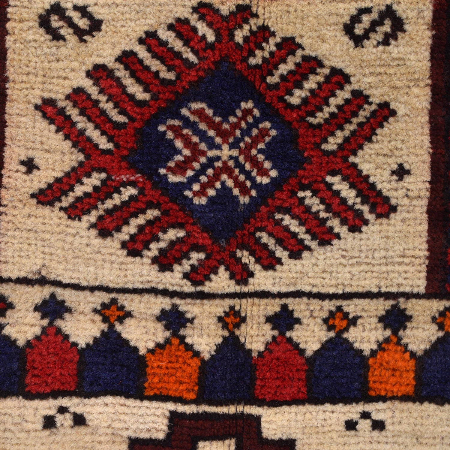 Baluchi Rug Handmade Beige Prayer Design 2x4 ft