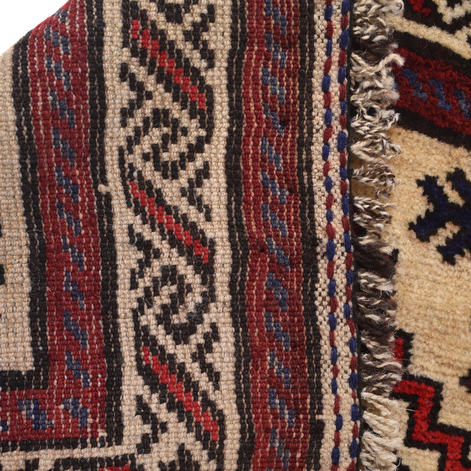 Baluchi Rug Handmade Beige Prayer Design 2x4 ft