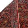 Kashan Area Rug Handmade Deep Red Medallion 10x13 ft