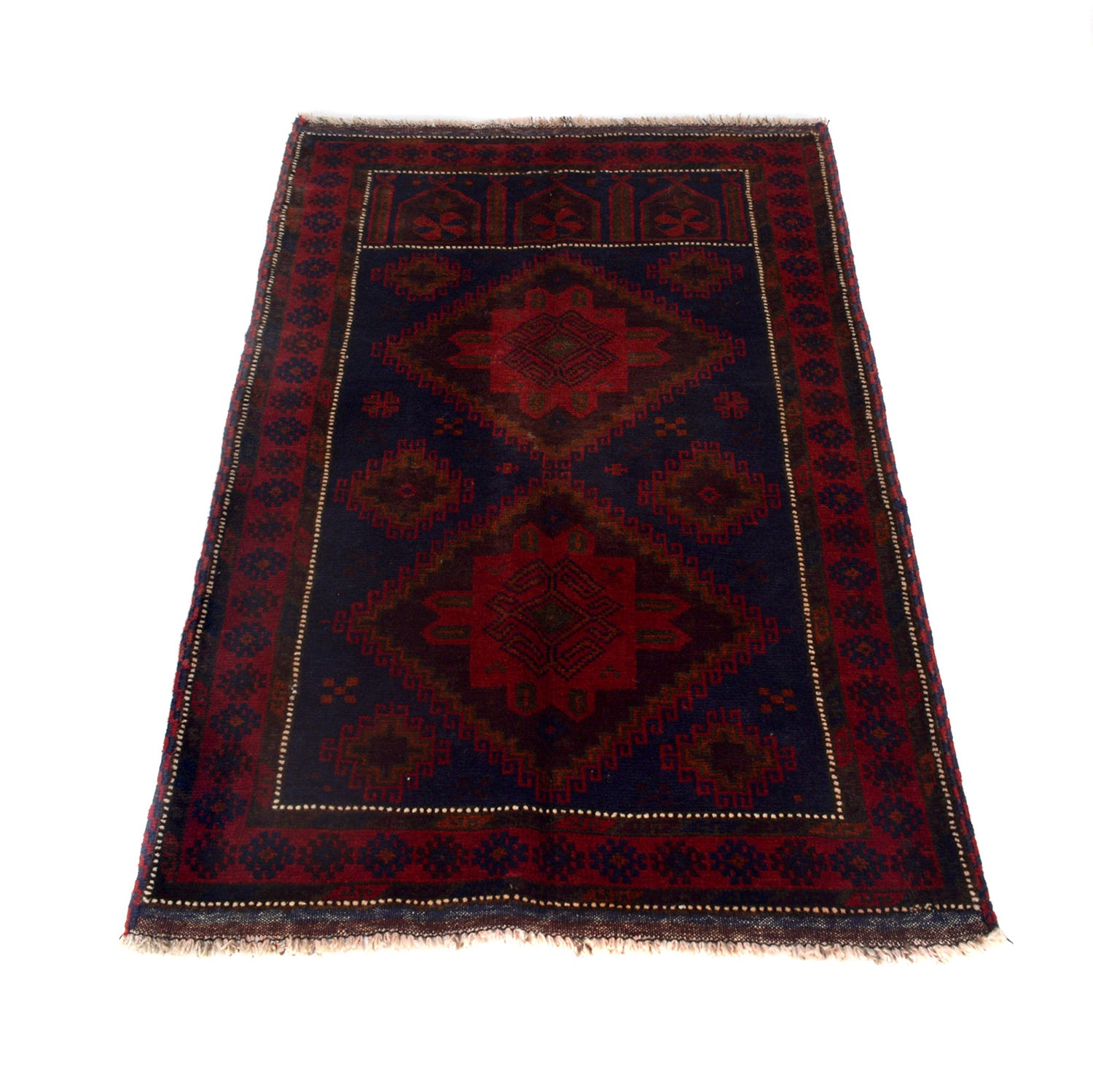Baluchi Rug Handmade Multi Prayer Design 3x5 ft