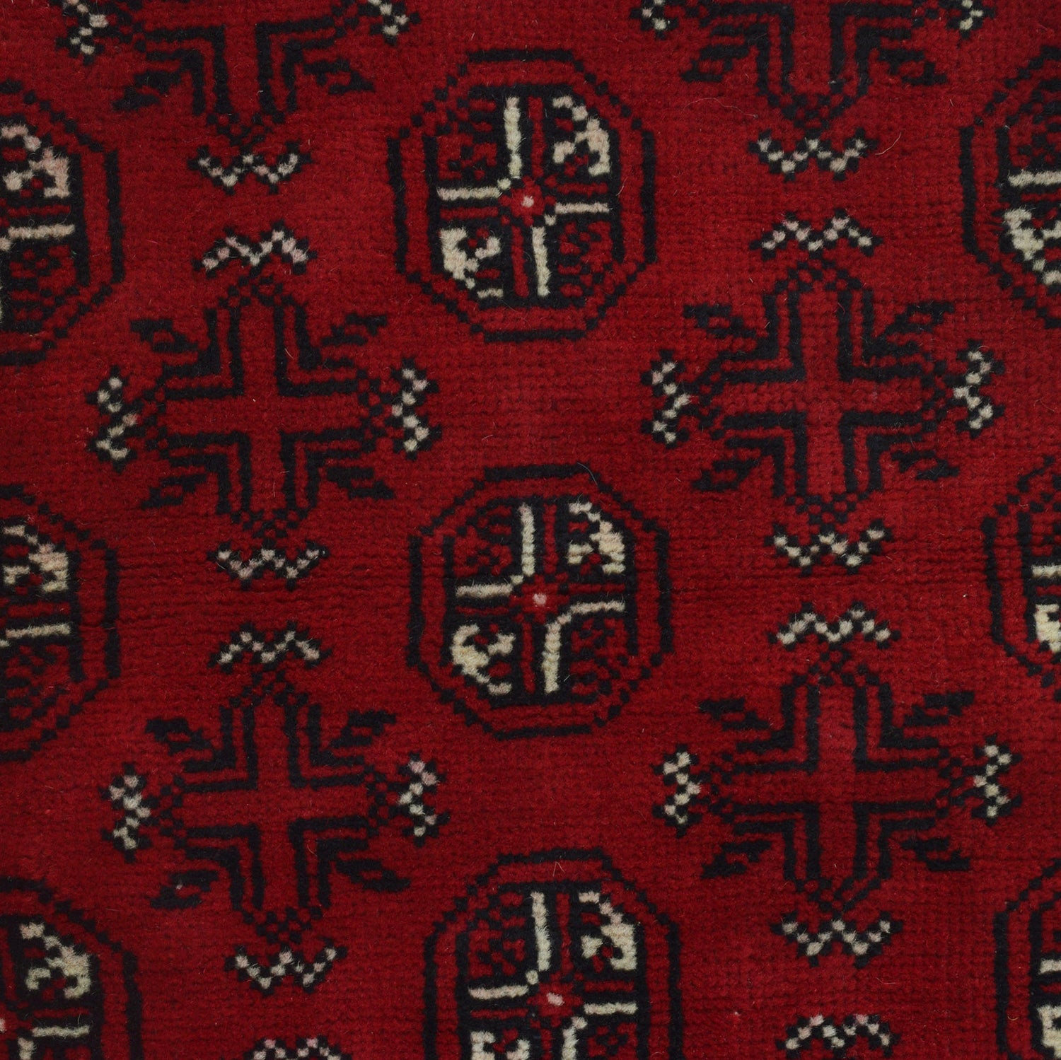 Bokhara Rug Handmade Vibrant Red Medallion 6' Runner