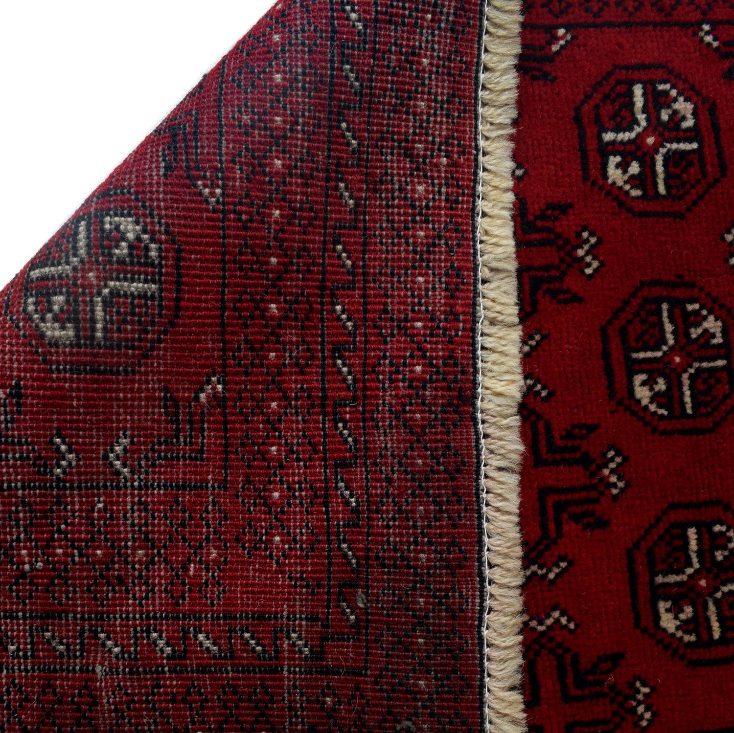 Bokhara Rug Handmade Vibrant Red Medallion 6' Runner