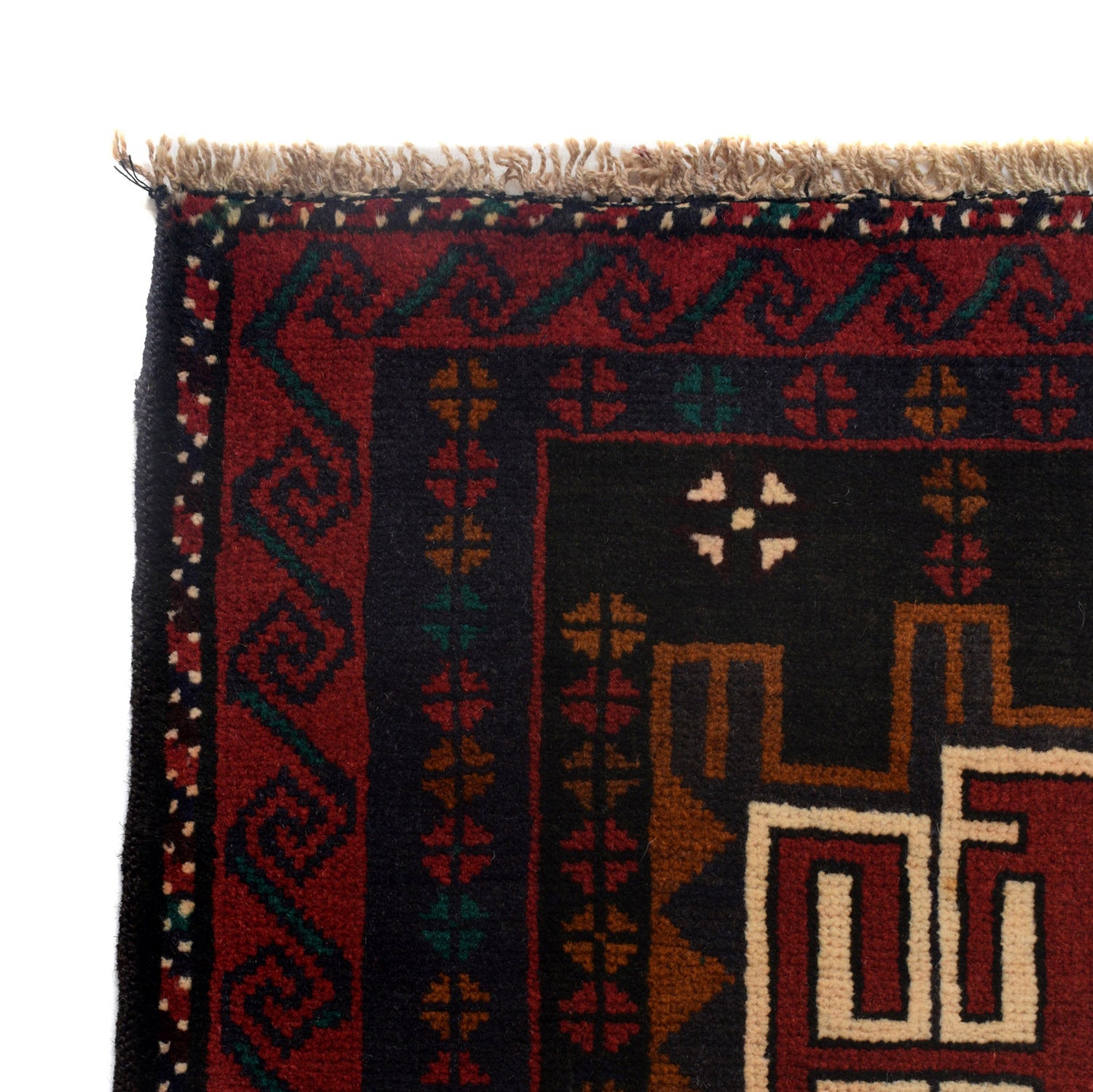 Baluchi Rug Handmade Multi Geometric 2x4 ft