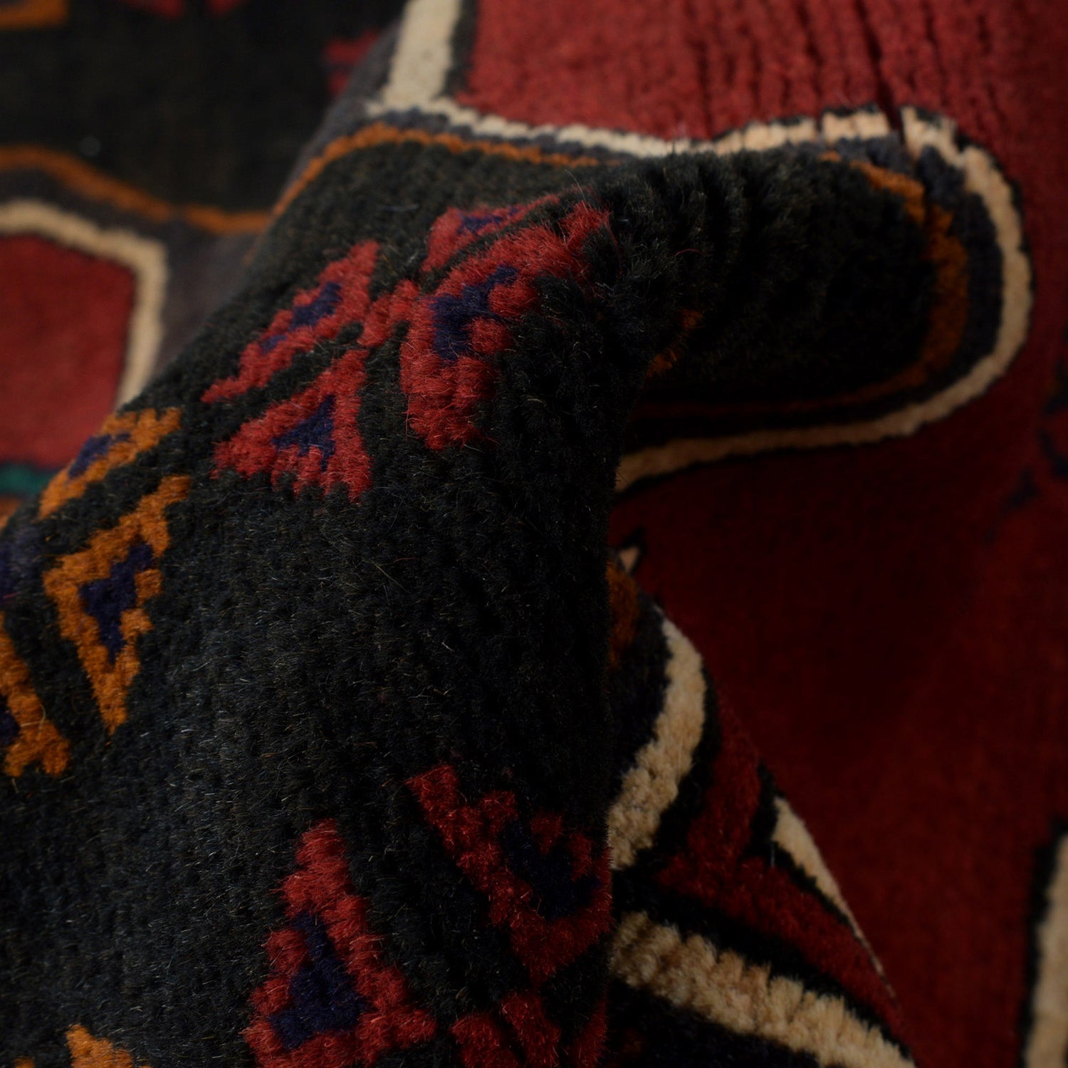 Baluchi Rug Handmade Multi Geometric 2x4 ft