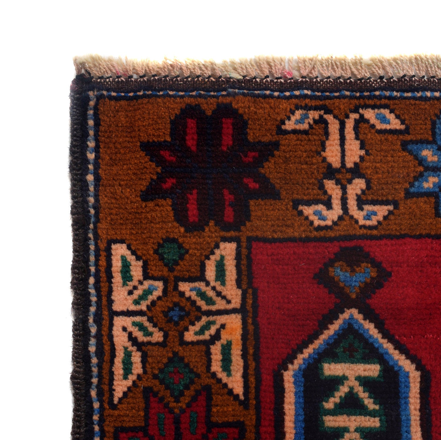 Baluchi Rug Handmade Multi Geometric 2x4 ft