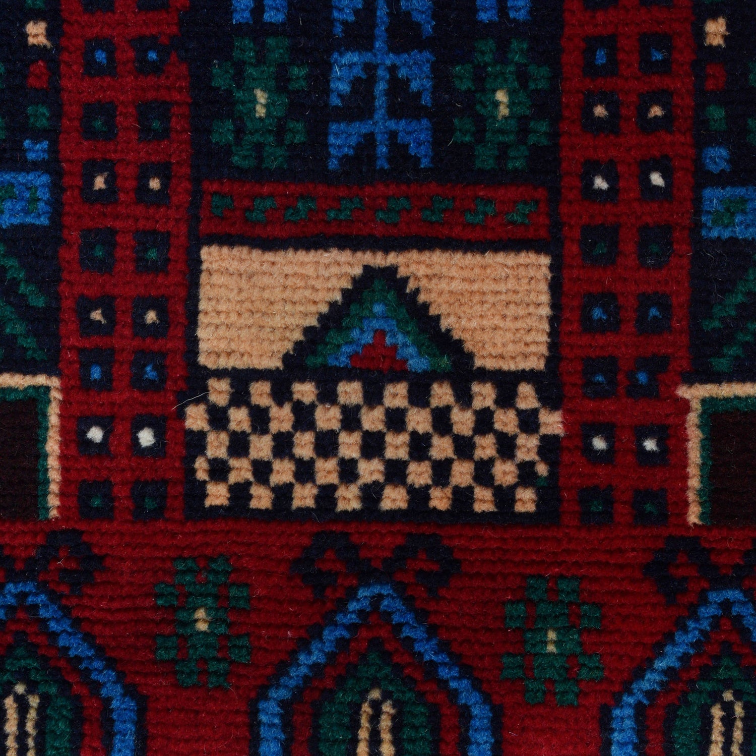 Baluchi Rug Handmade Multi Geometric 2x4 ft