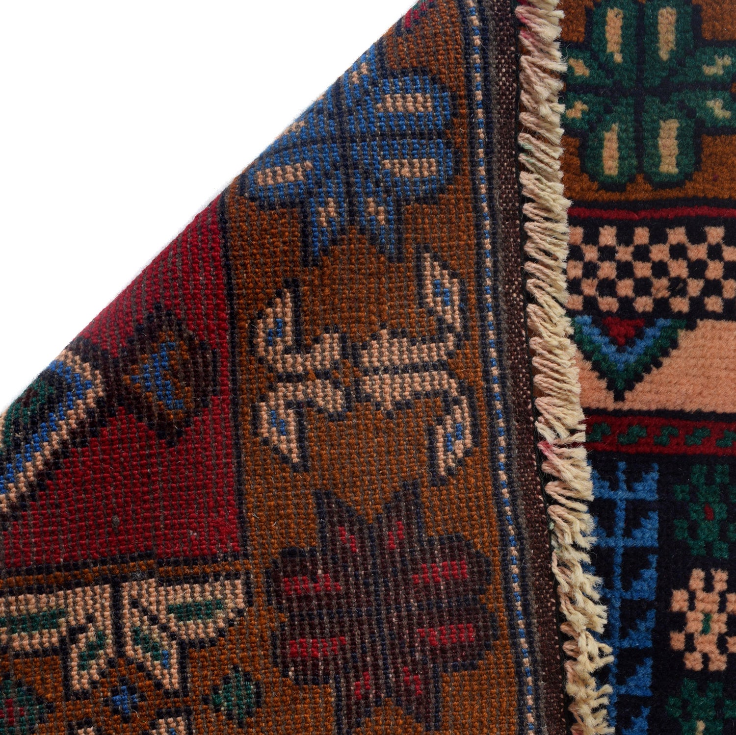 Baluchi Rug Handmade Multi Geometric 2x4 ft