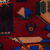 Baluchi Rug Handmade Red Geometric 3x5 ft