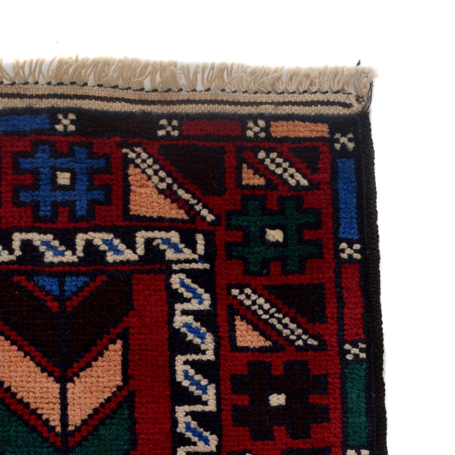 Baluchi Rug Handmade Multi Geometric 2x4 ft