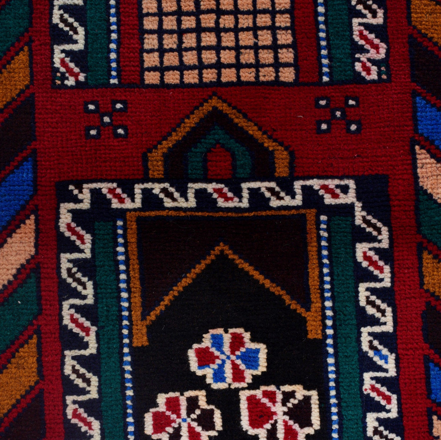 Baluchi Rug Handmade Multi Geometric 2x4 ft