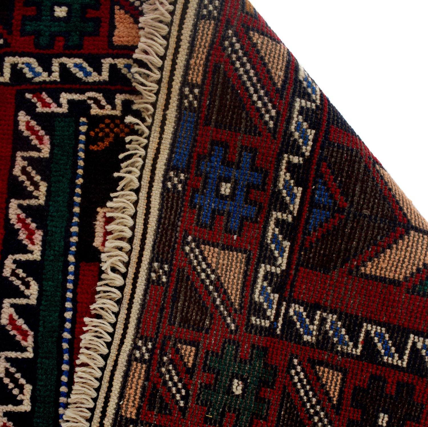 Baluchi Rug Handmade Multi Geometric 2x4 ft