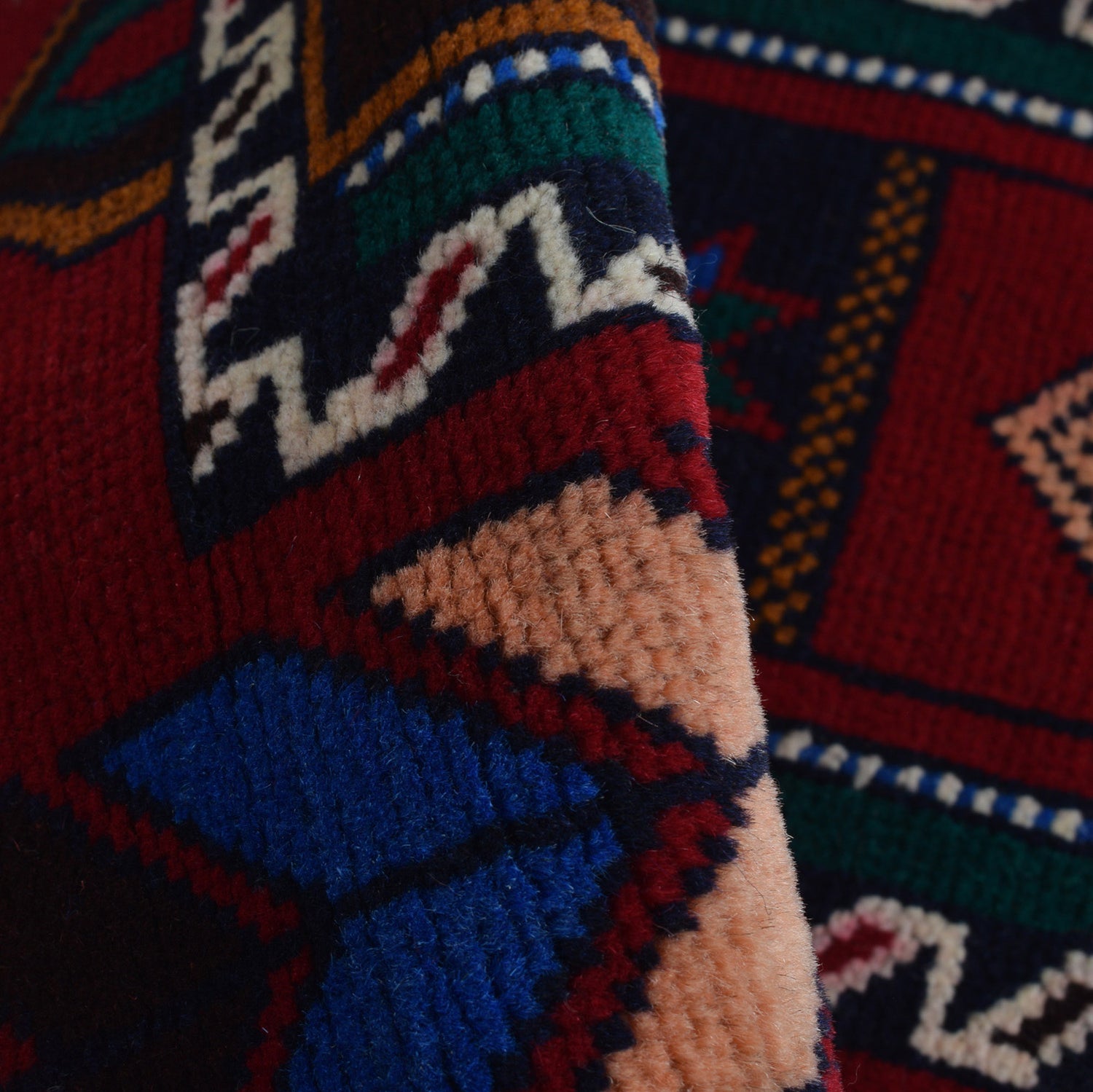 Baluchi Rug Handmade Multi Geometric 2x4 ft