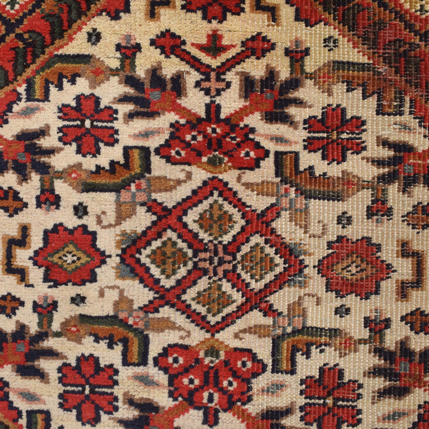 Qashqai Area Rug Handmade Deep Red Medallion 8x10 ft