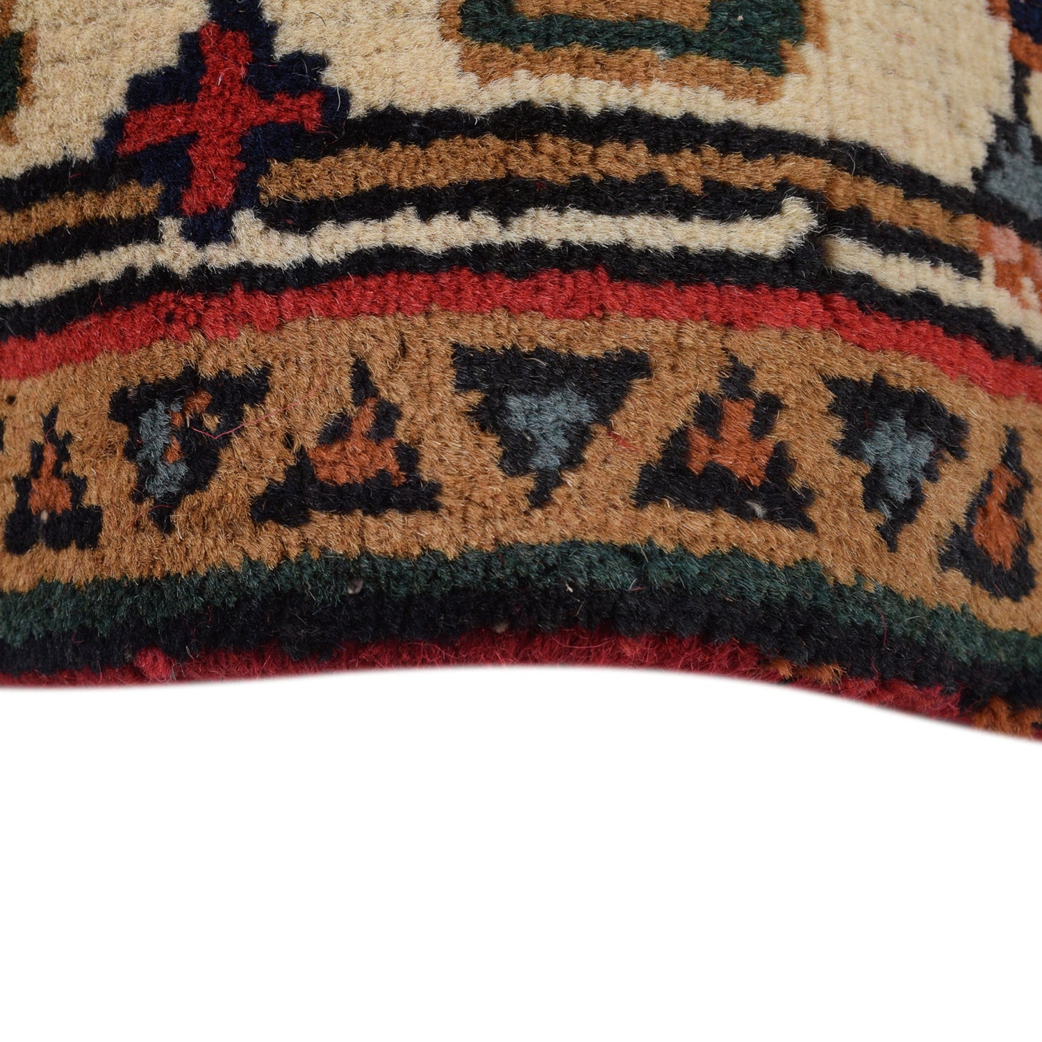 Qashqai Area Rug Handmade Deep Red Medallion 8x10 ft