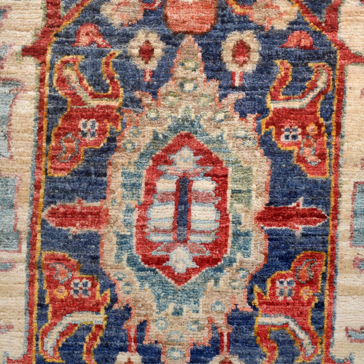 Hand-Knotted Multi Medallion Heriz Area Rug – 8' 0" x 9' 9" ft (245 x 297 cm) | SKU: R24270