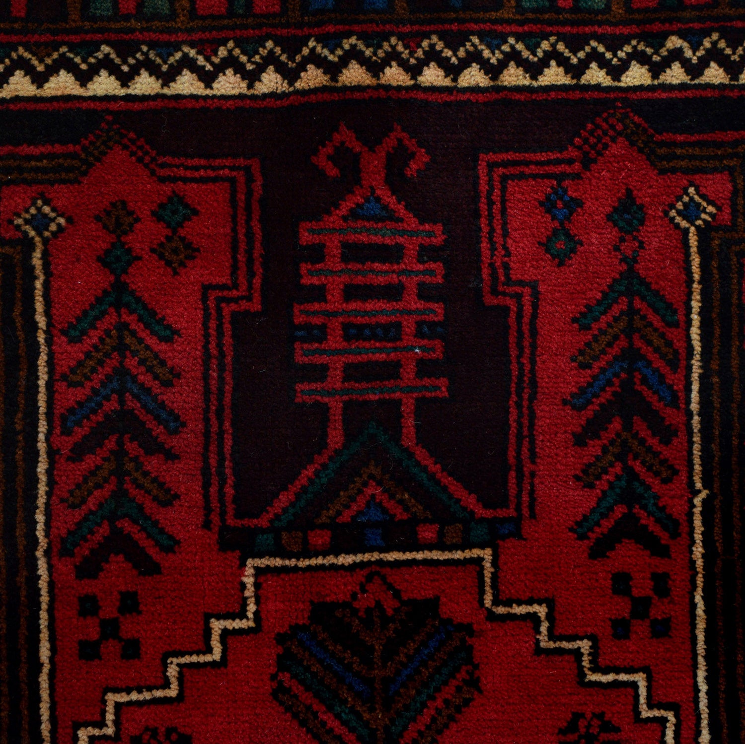 Baluchi Rug Handmade Multi Prayer Design 3x5 ft