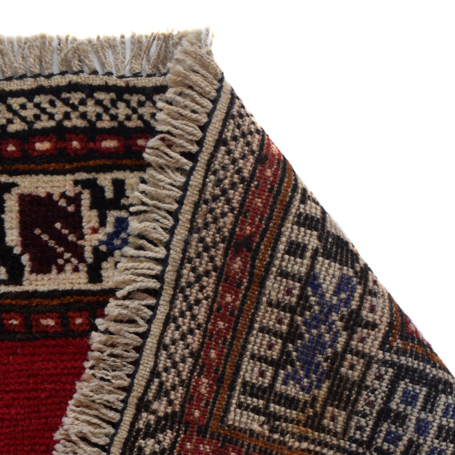 Baluchi Rug Handmade Red Prayer Design 2x4 ft