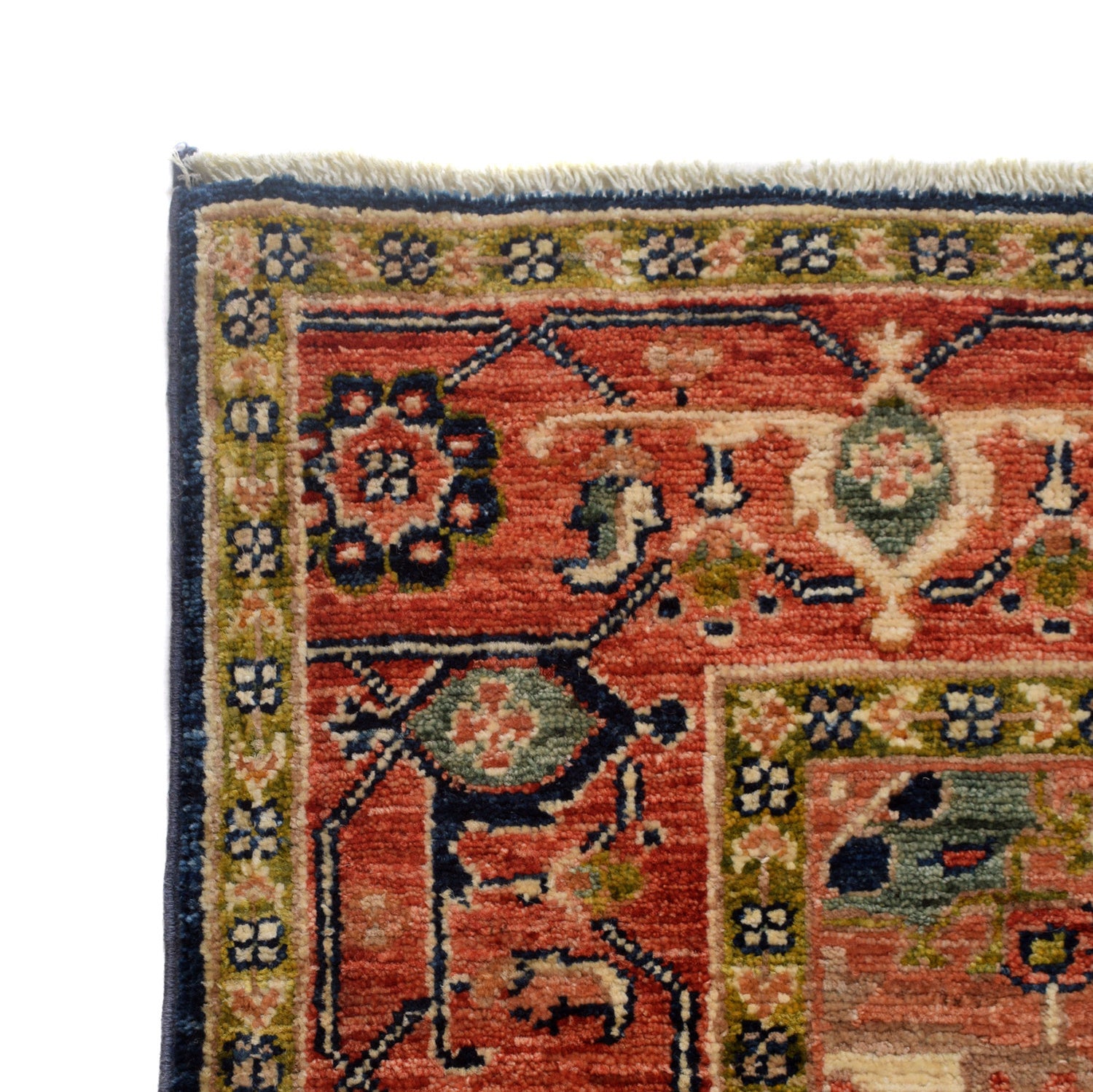 Heriz Area Rug Handmade Multi Medallion 4x6 ft