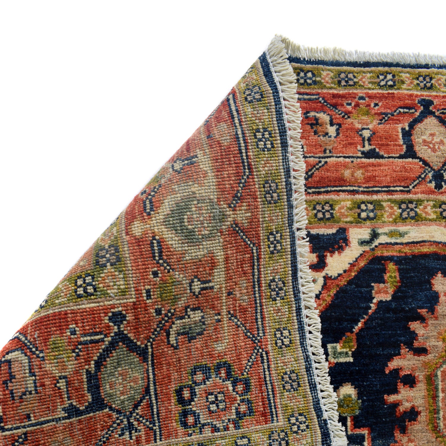 Heriz Area Rug Handmade Multi Medallion 4x6 ft