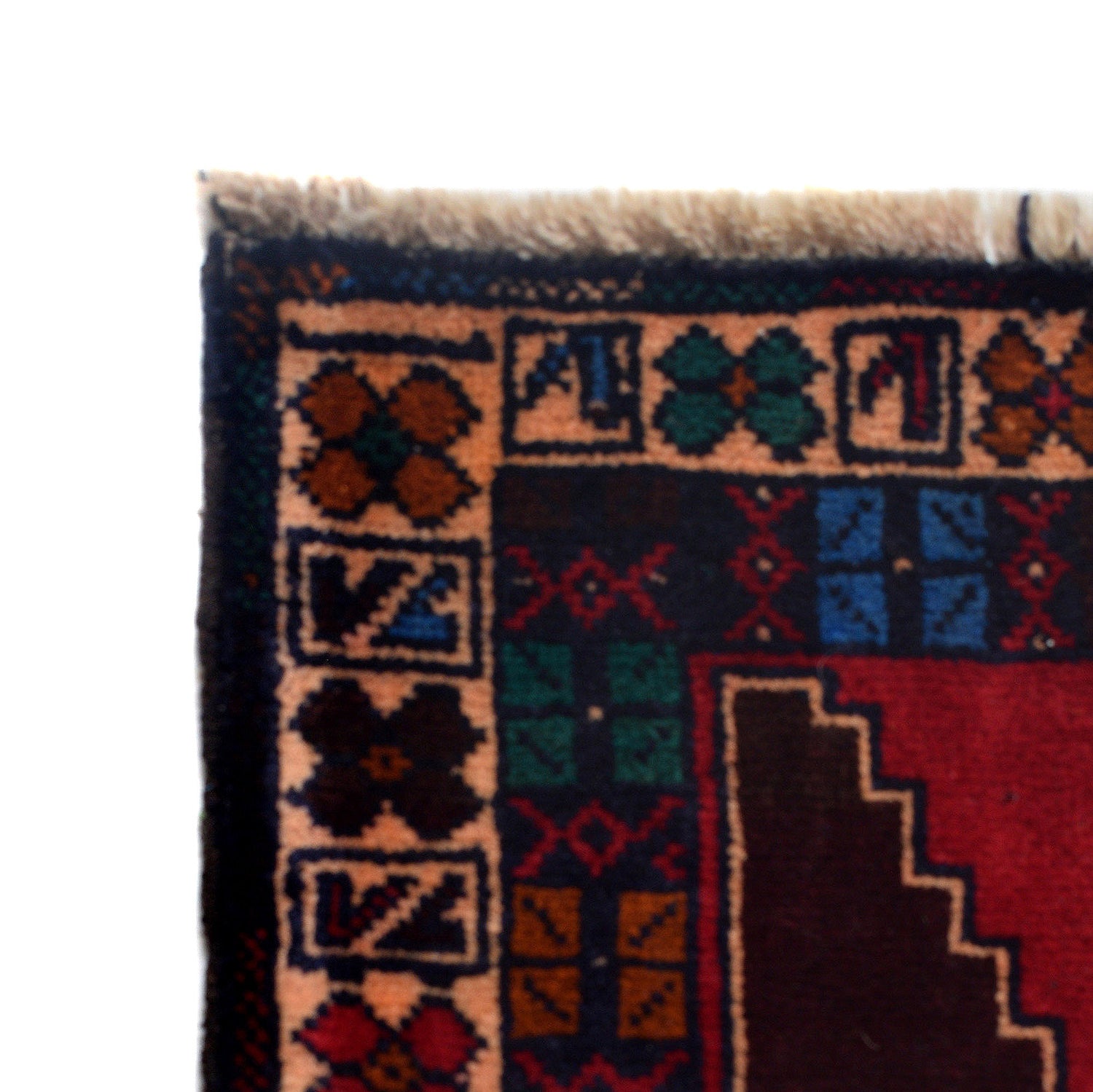 Baluchi Rug Handmade Multi Geometric 3x5 ft