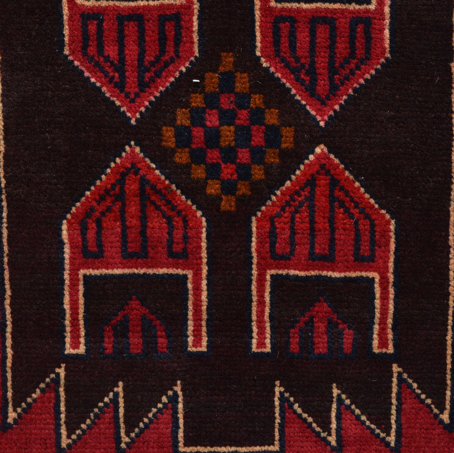 Baluchi Rug Handmade Multi Geometric 3x5 ft