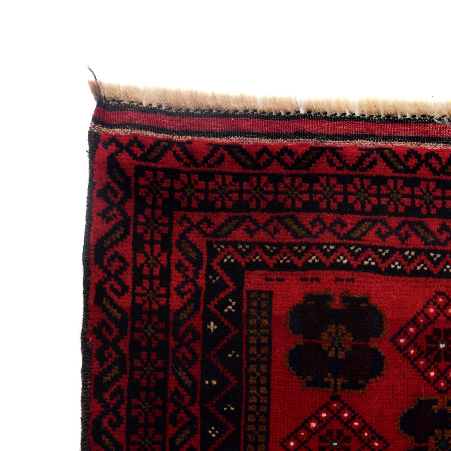 Baluchi Rug Handmade Red Geometric 3x5 ft